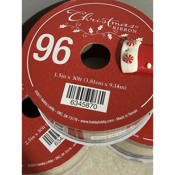 NEW 3 jumbo rolls wired edge ribbon 2.5" x 60” gold metallic sheer Black Lot 3 - Picture 5 of 6